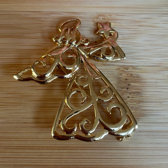 Gold Plated Angel with Star Brooch "For Onto Us" by Premier Designs - Picture 6 of 6